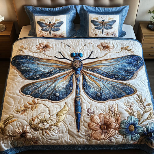 Azure Serenity 3-Piece Quilted Bedding Set NCU0NT4573