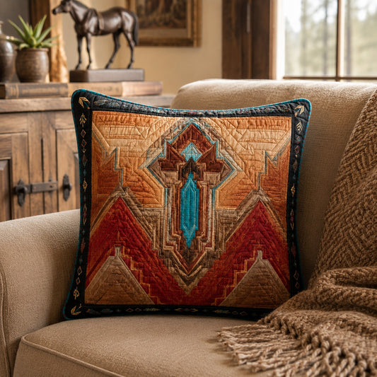 Azure Spirit Horse Quilted Pillow Case NCU0PT11993