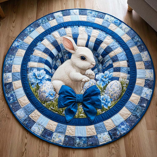 Azure Waltz Quilted Round Mat NCU0HH1786