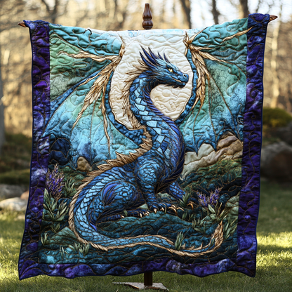 Azure Warden Quilted Blanket NCU0VH2985