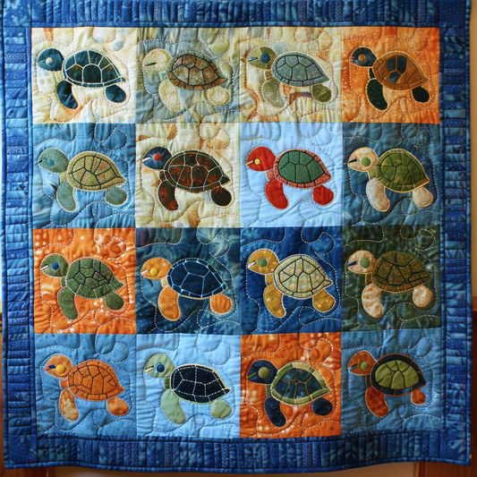 Baby Turtle Quilted Blanket NCU0TH655