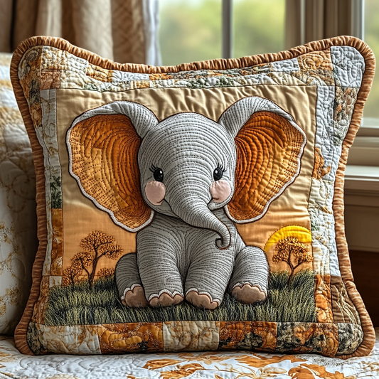 Baby Elephant Quilted Pillow Case NCU0DV6142