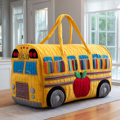 School Bus Quilted Duffle Bag NCU0VT243