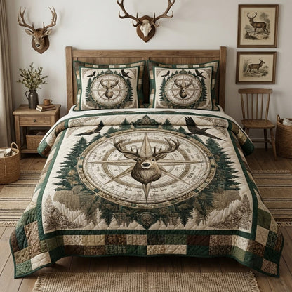 Backwoods Badge 3-Piece Quilted Bedding Set NCU0VL3420