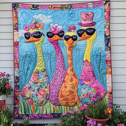 Backyard Ducklings Quilted Blanket NCU0NT8243