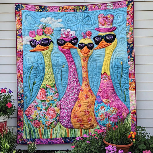 Backyard Ducklings Quilted Blanket NCU0NT8243