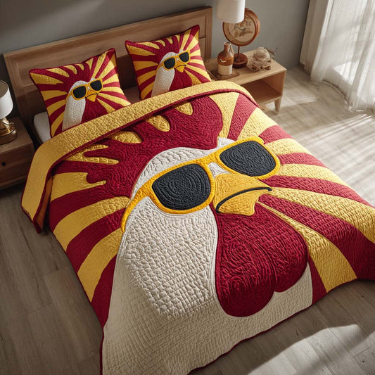 Baddie Clucker 3-Piece Quilted Bedding Set NCU0XD016