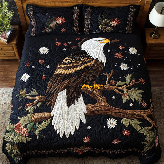 Bald Eagle Spirit 3-Piece Quilted Bedding Set NCU0PT7637