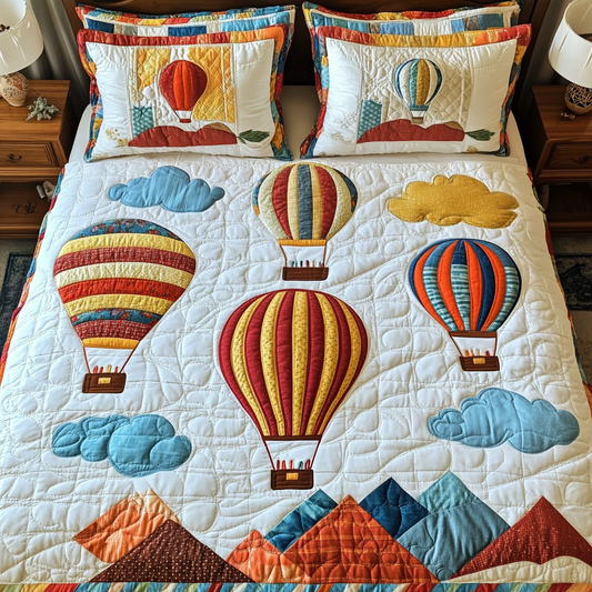Balloon Breeze 3-Piece Quilted Bedding Set NCU0DK6101