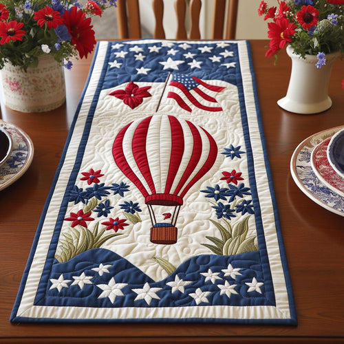 Balloon and Freedom Quilted Table Runner NCU0PT5191