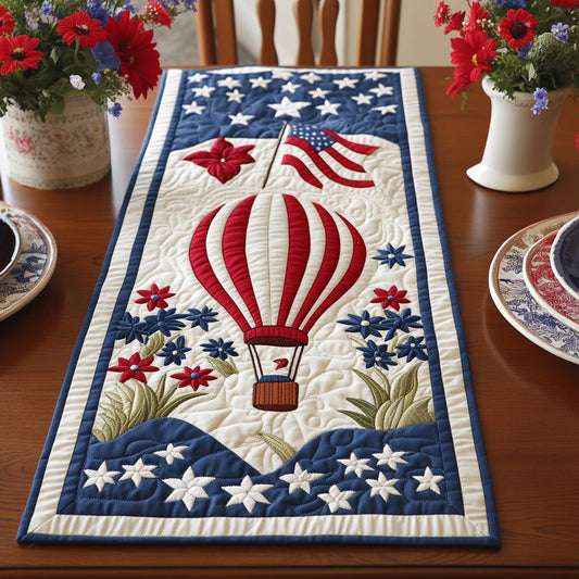 Balloon and Freedom Quilted Table Runner NCU0PT5191
