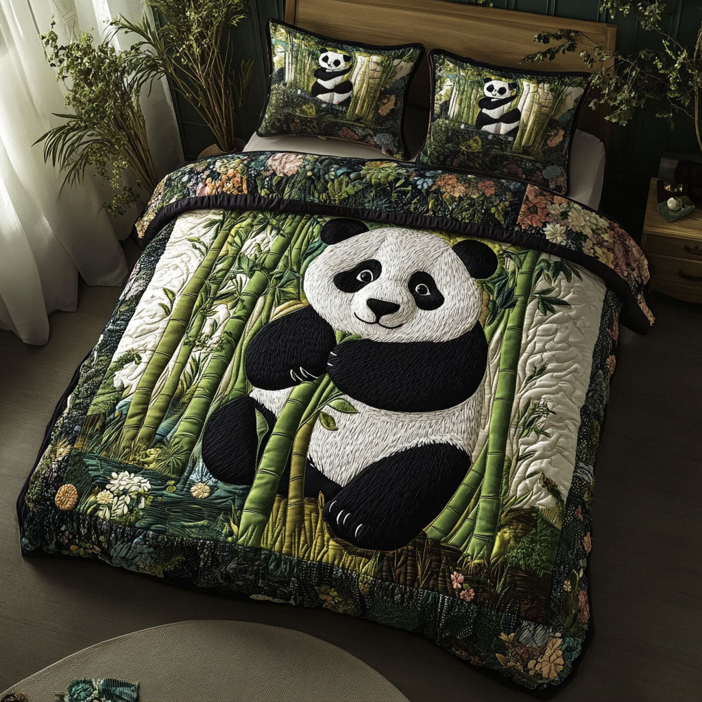 Bamboo Hug 3-Piece Quilted Bedding Set NCU0NT2876