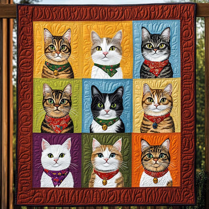 Bandana Felines Quilted Blanket NCU0NT1001