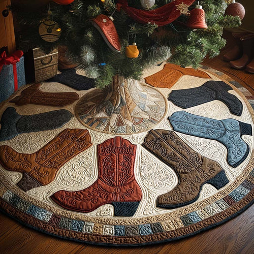 Bandit Boot Christmas Quilted Tree Skirt NCU0NT11203