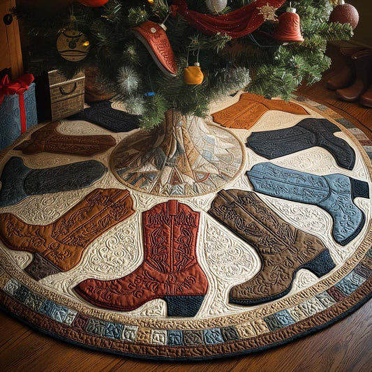 Bandit Boot Christmas Quilted Tree Skirt NCU0NT11203