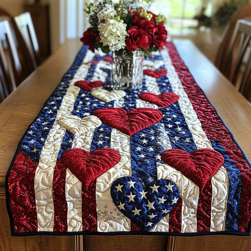 Banner Love Quilted Table Runner NCU0NT7417