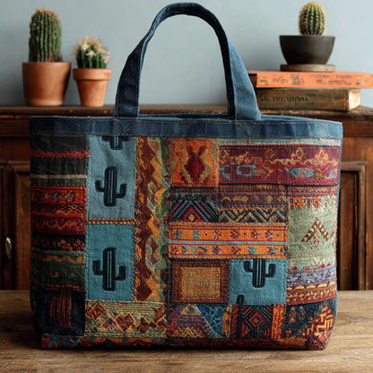 Barbed Wire Beauty Quilted Tote Bag NCU0PT8587