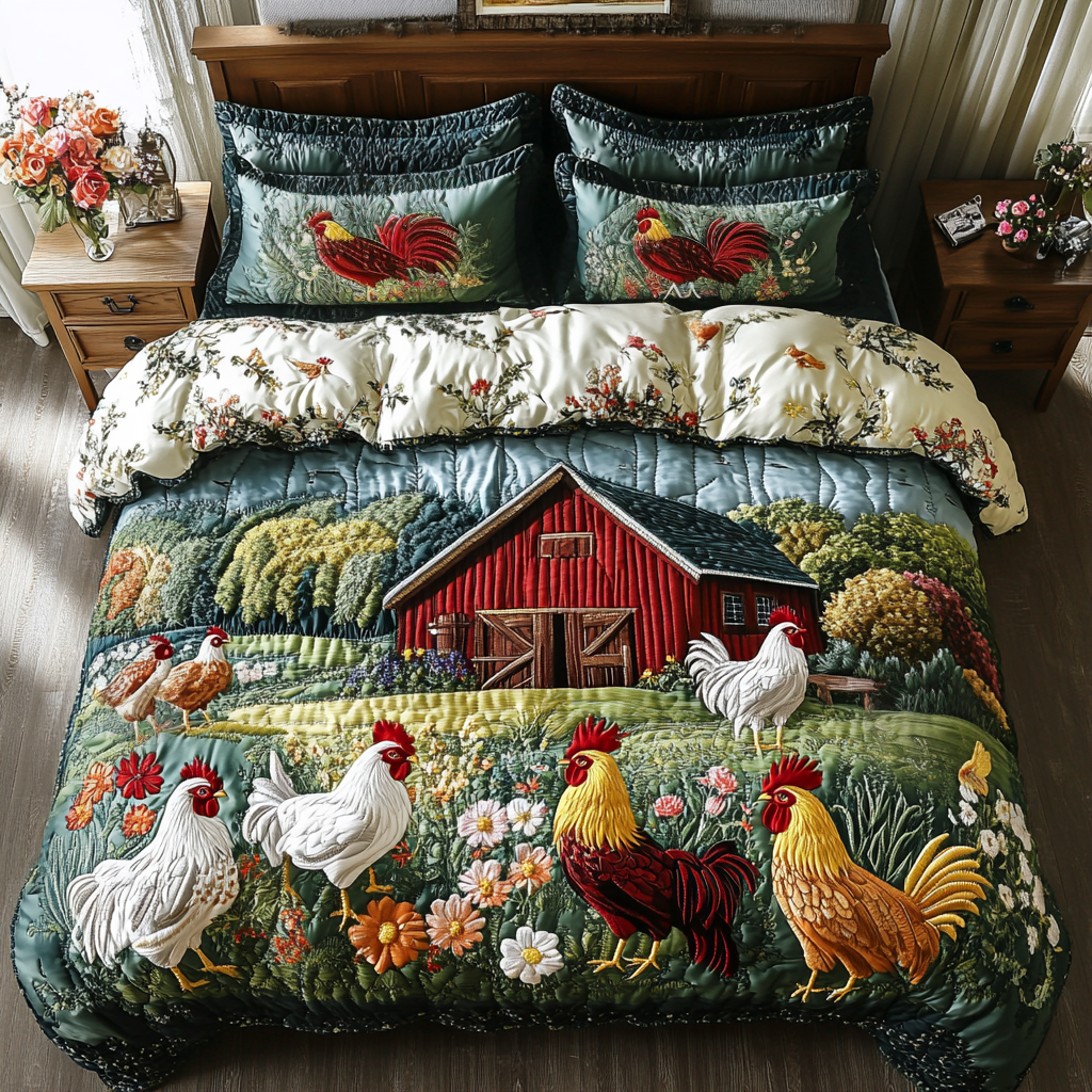 Barn Beauty 3-Piece Quilted Bedding Set NCU0VH3966