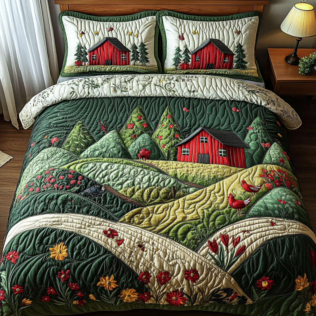 Barn Bliss 3-Piece Quilted Bedding Set NCU0VH3867