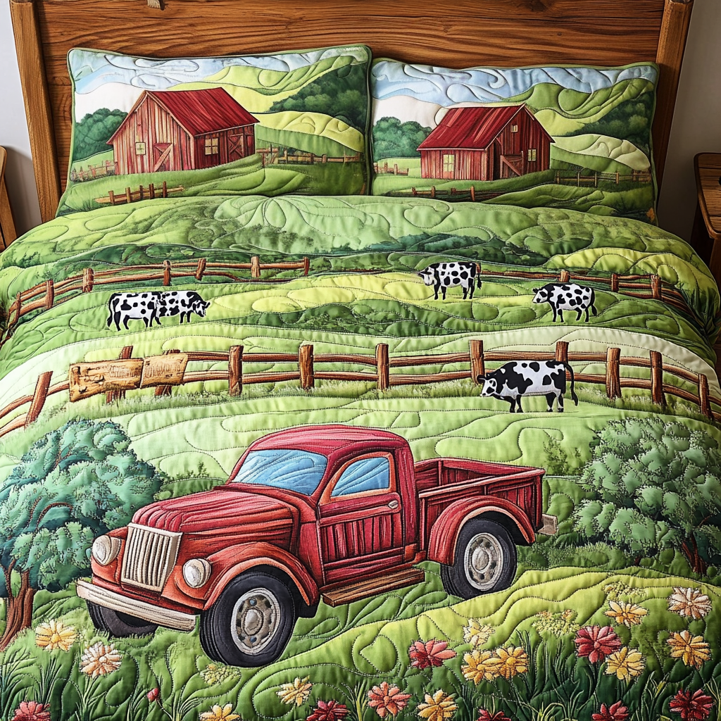 Barn Bliss 3-Piece Quilted Bedding Set NCU0VH3901