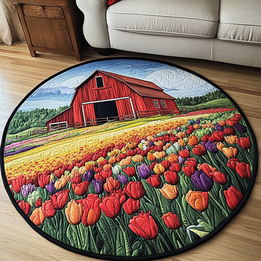 Barn Blossom Quilted Round Mat NCU0VH4913