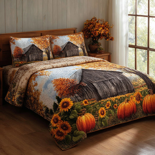 Barn Harvest 3-Piece Quilted Bedding Set NCU0VL3720