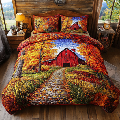 Barn Path 3-Piece Quilted Bedding Set NCU0VL2855