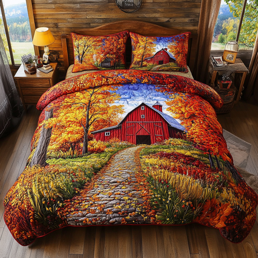 Barn Path 3-Piece Quilted Bedding Set NCU0VL2855