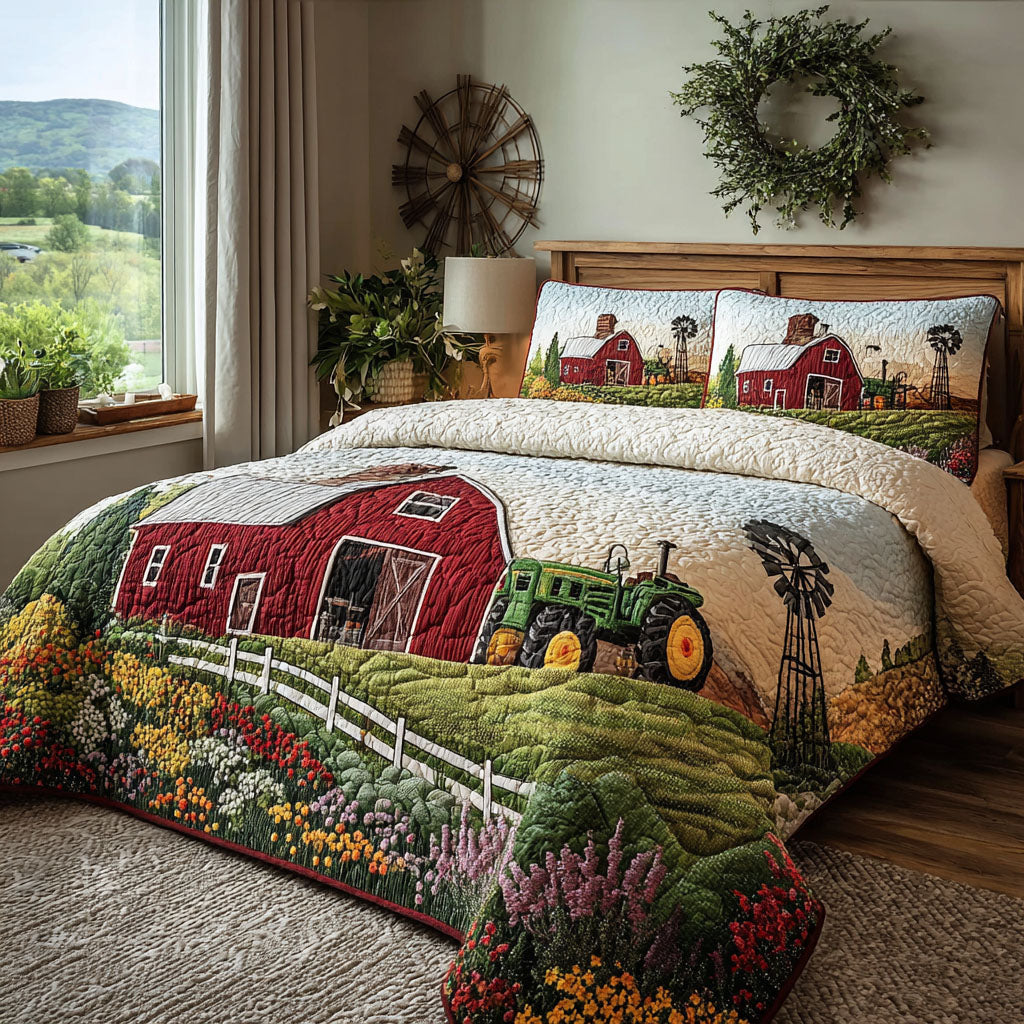 Barnlight Morning 3-Piece Quilted Bedding Set NCU0PT10859