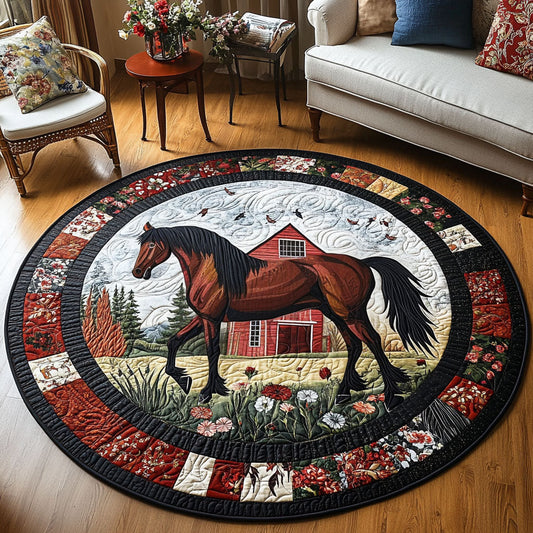 Barnside Gallop Quilted Round Mat NCU0PT6614