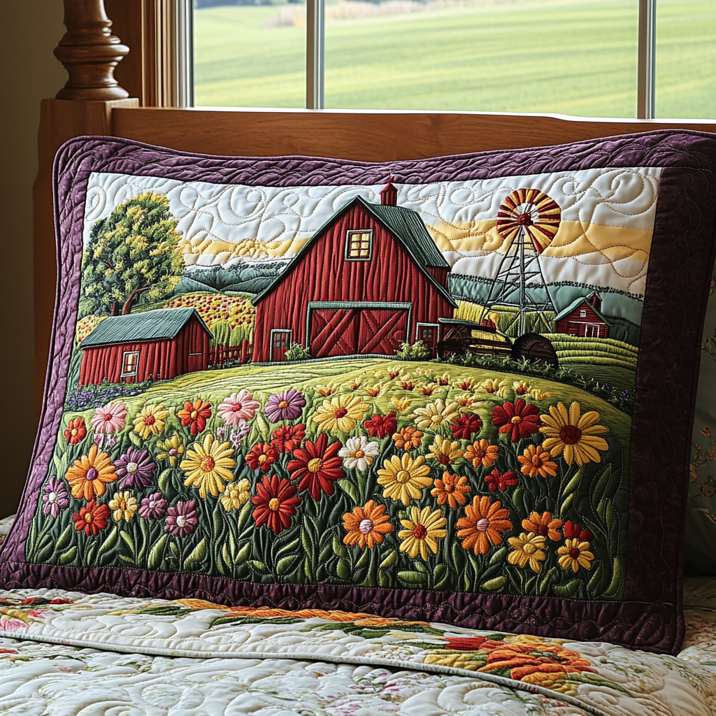 Barnyard Bliss Quilted Bedding Pillow Case NCU0DV5057