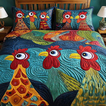 Barnyard Beauty 3-Piece Quilted Bedding Set NCU0DK7263