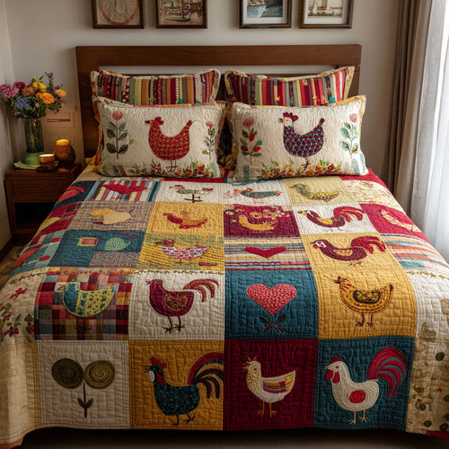 Barnyard Blessings 3-Piece Quilted Bedding Set NCU0PT7414