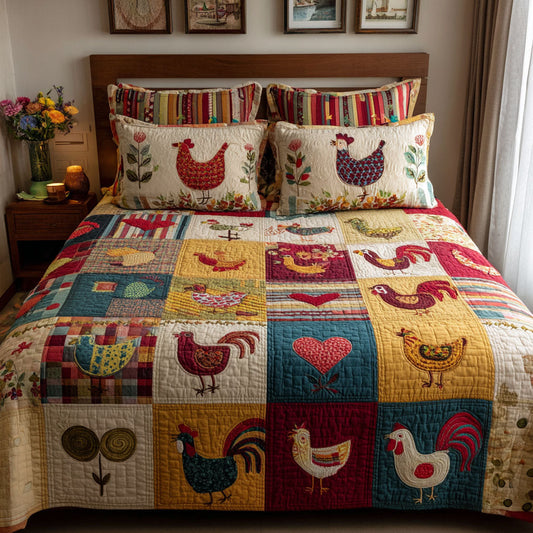 Barnyard Blessings 3-Piece Quilted Bedding Set NCU0PT7414