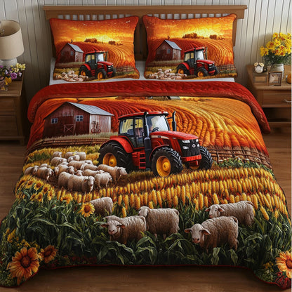 Barnyard Charm 3-Piece Quilted Bedding Set NCU0NT6134