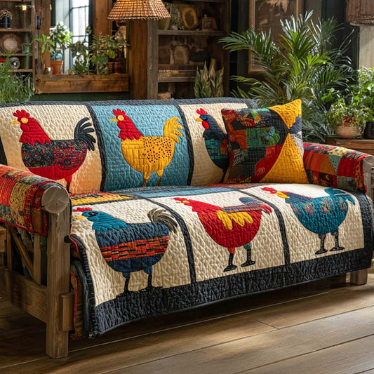 Barnyard Charm Quilted Sofa Cover NCU0XD1321