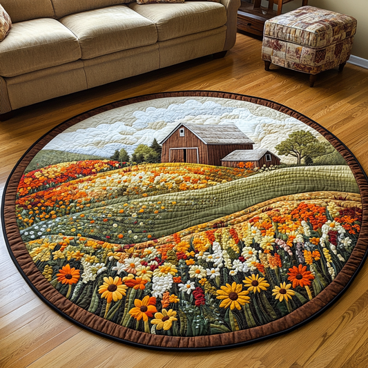Barnyard Elegance Quilted Round Mat NCU0DV4860