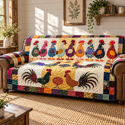 Barnyard Story Quilted Sofa Cover NCU0PT12277