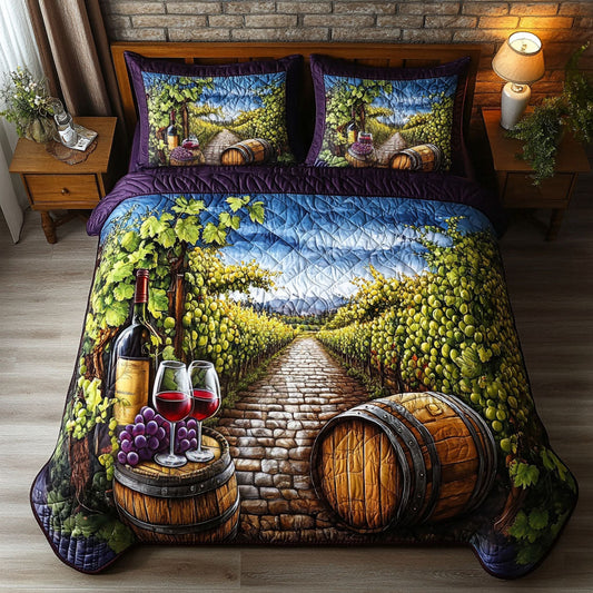 Barrel Bliss 3-Piece Quilted Bedding Set NCU0NT6030
