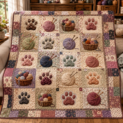 Basket of Paws Quilted Blanket NCU0TV2022