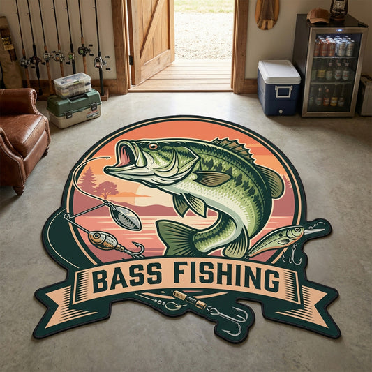 Bass Badge Custom Shape Area Rug NCU0TV1864