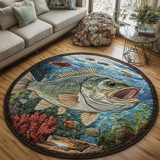 Bass Break Quilted Round Mat NCU0PT6930