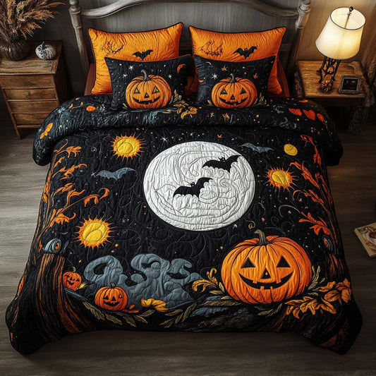 Bat Shadows 3-Piece Quilted Bedding Set NCU0NT9492