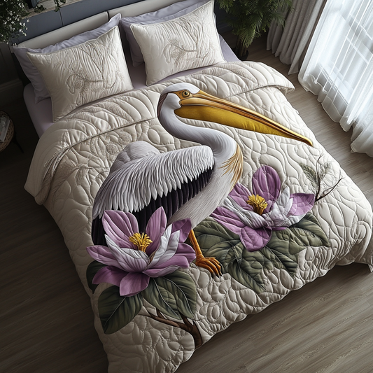 Bayou Blooms 3-Piece Quilted Bedding Set NCU0DV4835