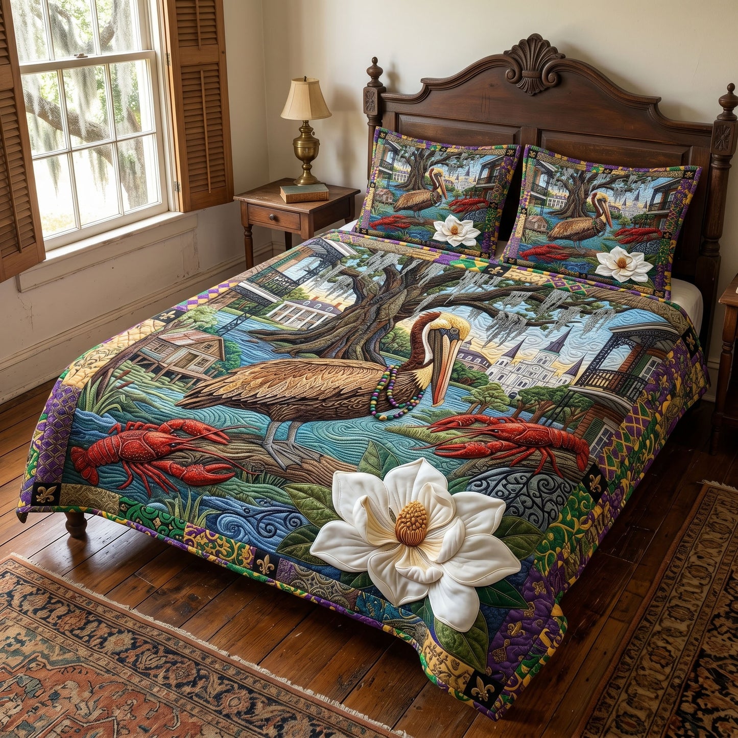 Bayou Patchwork 3-Piece Quilted Bedding Set NCU0NT12762