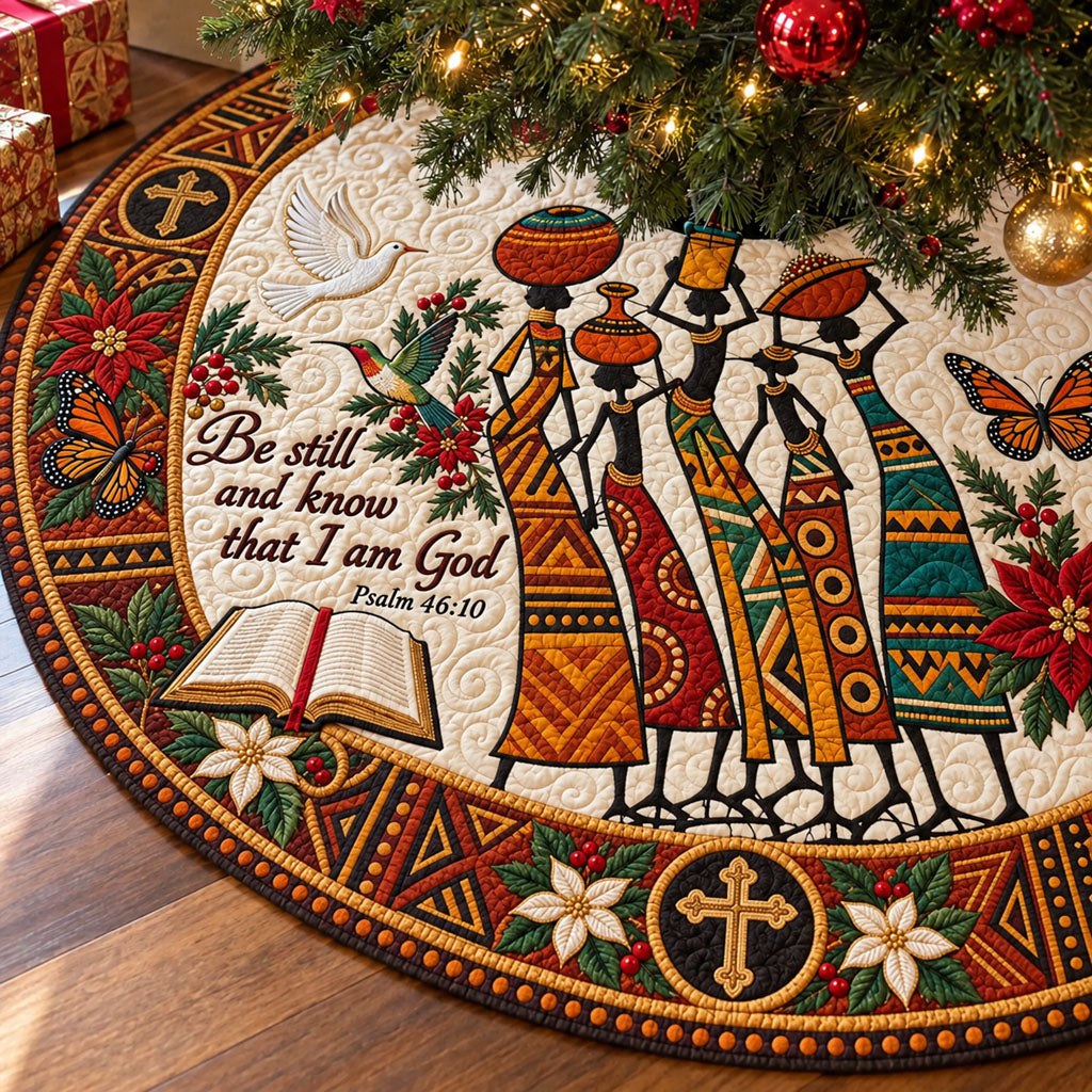 Be Still Heritage Christmas Quilted Tree Skirt NCU0PT12081