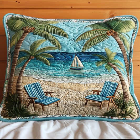 Beach Memories Quilted Bedding Pillow Case NCU0NT6417