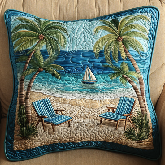 Beach Memories Quilted Pillow Case NCU0NT6418
