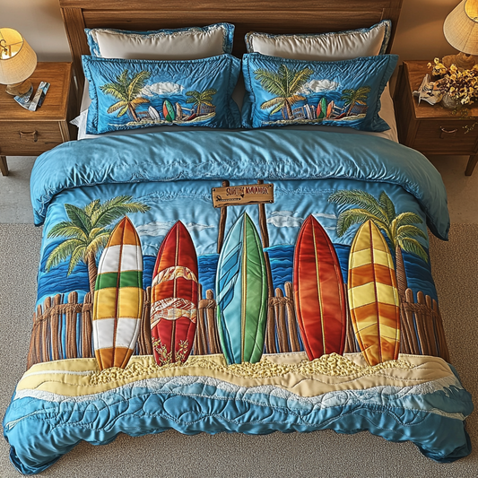 Beach Bliss 3-Piece Quilted Bedding Set NCU0VH3838