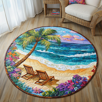 Beach Bliss Quilted Round Mat NCU0VH5171